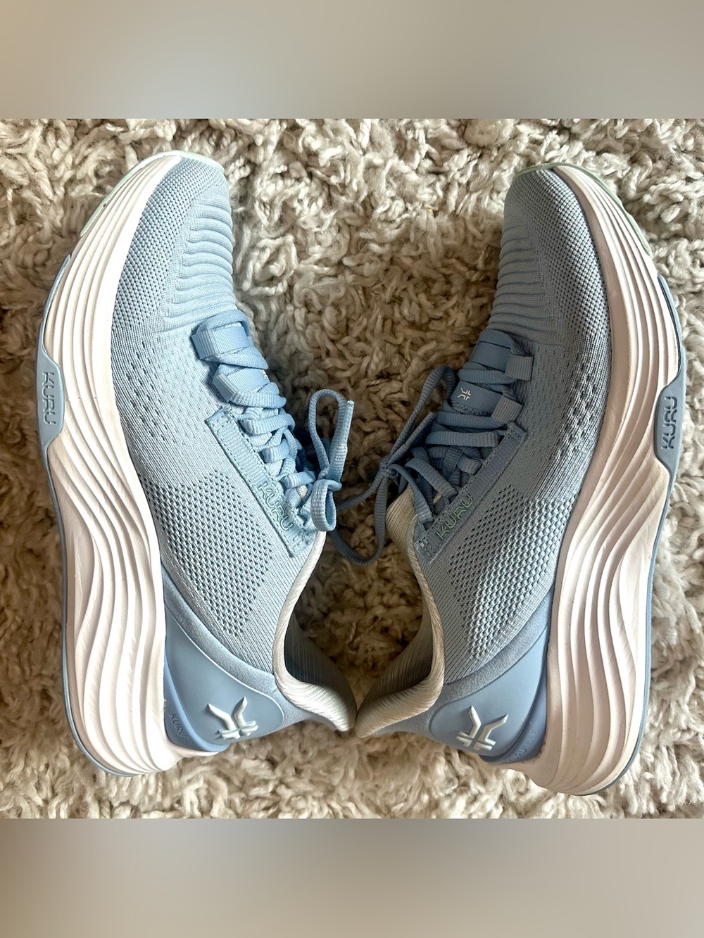 KURU Women's Light Blue Knit Athletic Sneakers for Plantar Fasciitis size 8.5 - Picture 4 of 9